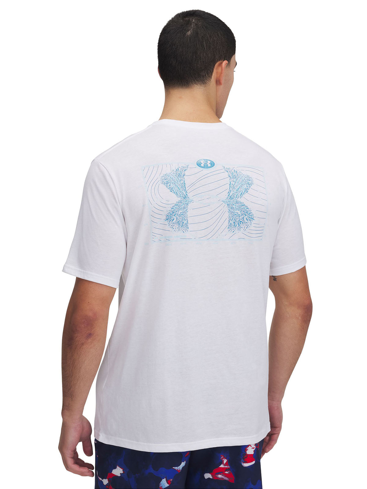 Polera manga corta Under Armour outdoor map blanco para hombre