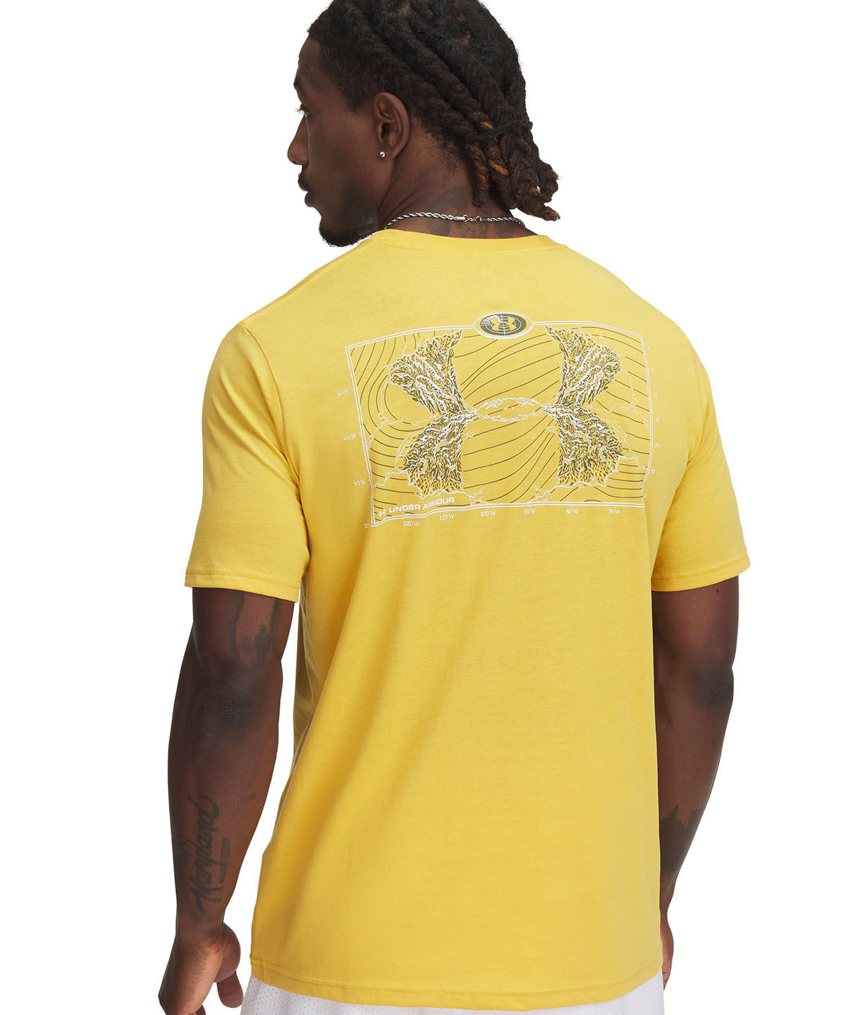 Polera manga corta Under Armour outdoor map amarillo para hombre