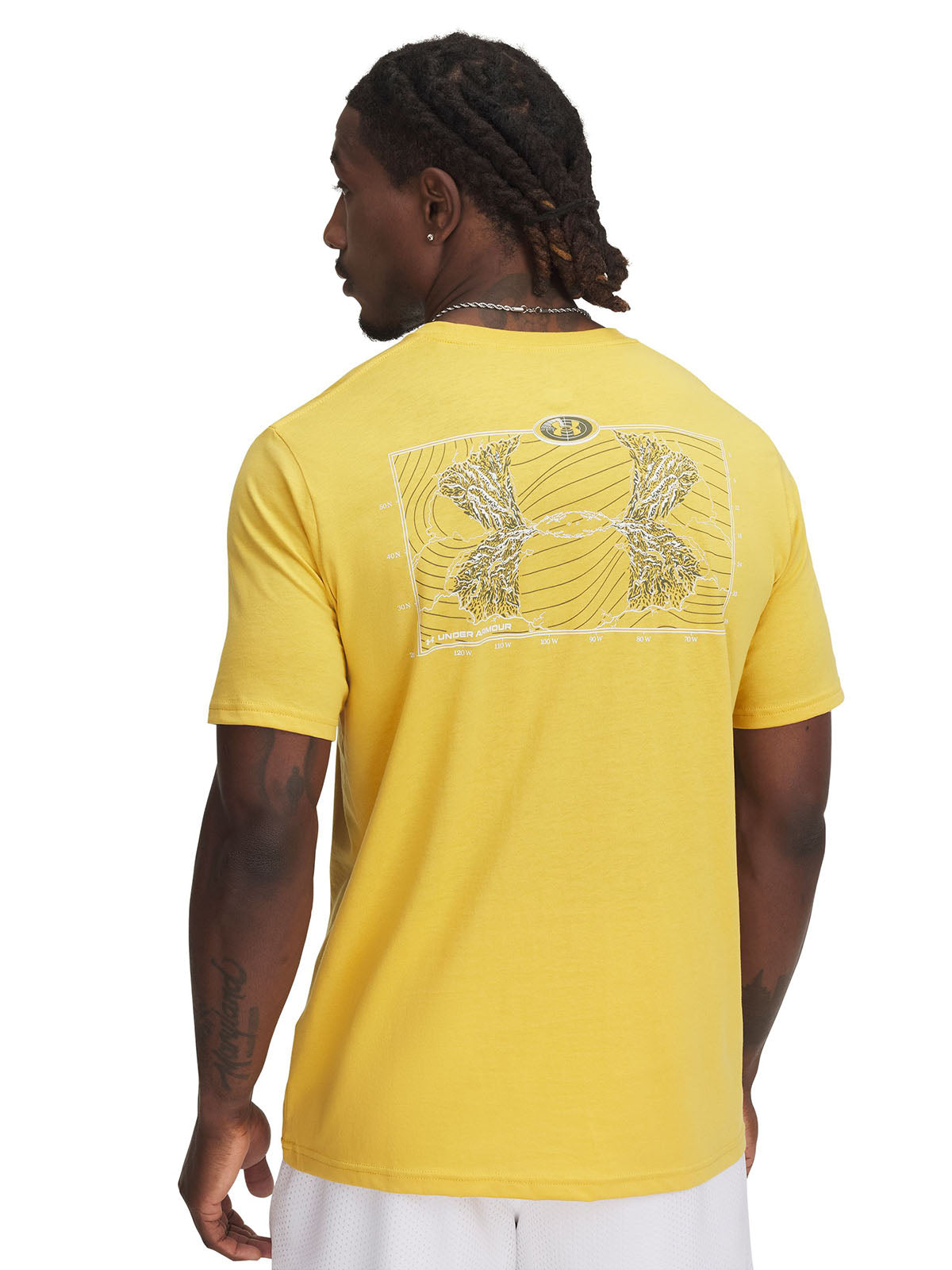 Polera manga corta Under Armour outdoor map amarillo para hombre