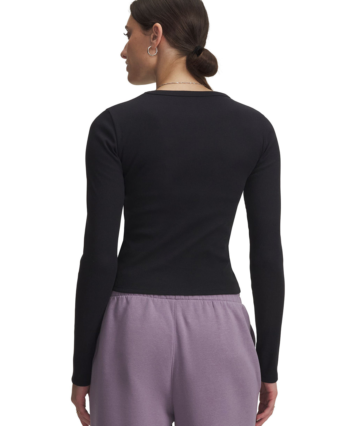 Poleron Lifestyle para mujer Rival Rib negro Under Armour