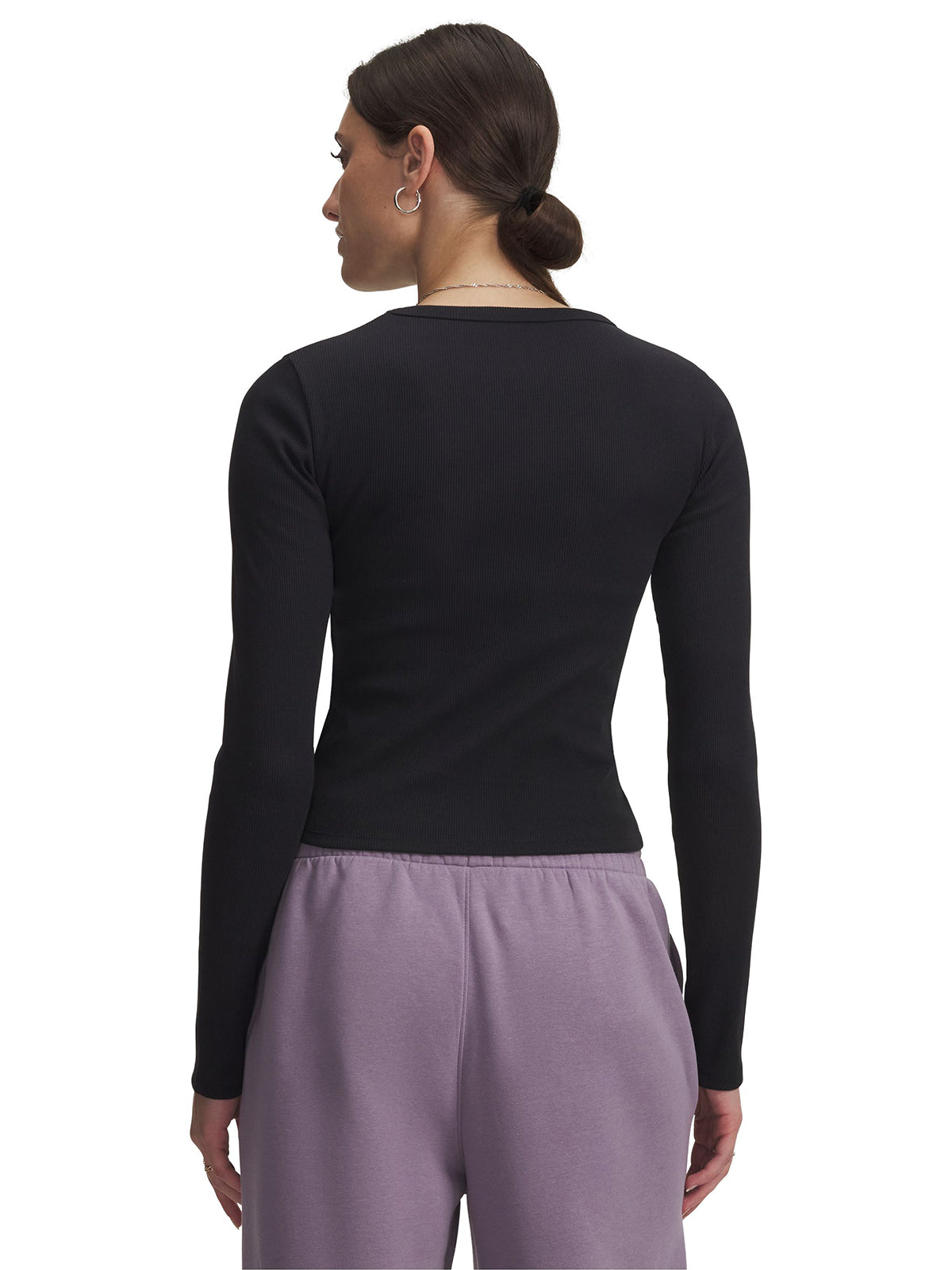 Poleron Lifestyle para mujer Rival Rib negro Under Armour