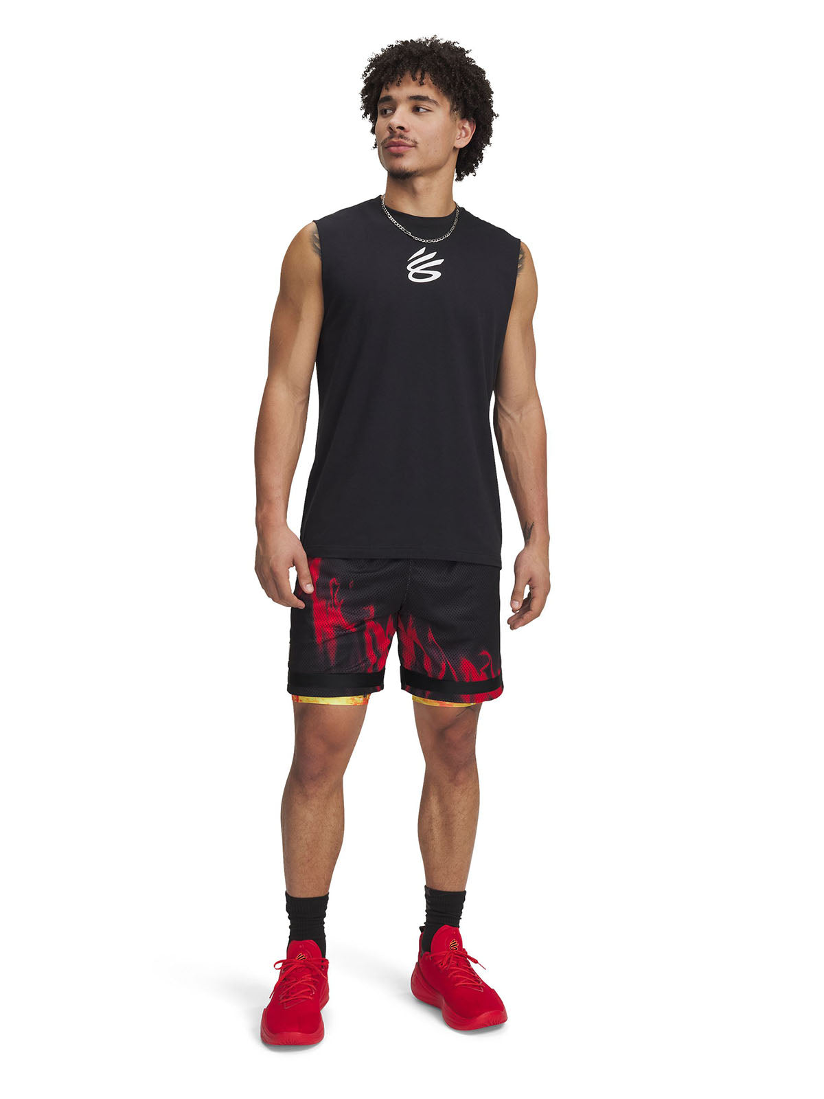 Shorts Curry statement negro para hombre Under Armour