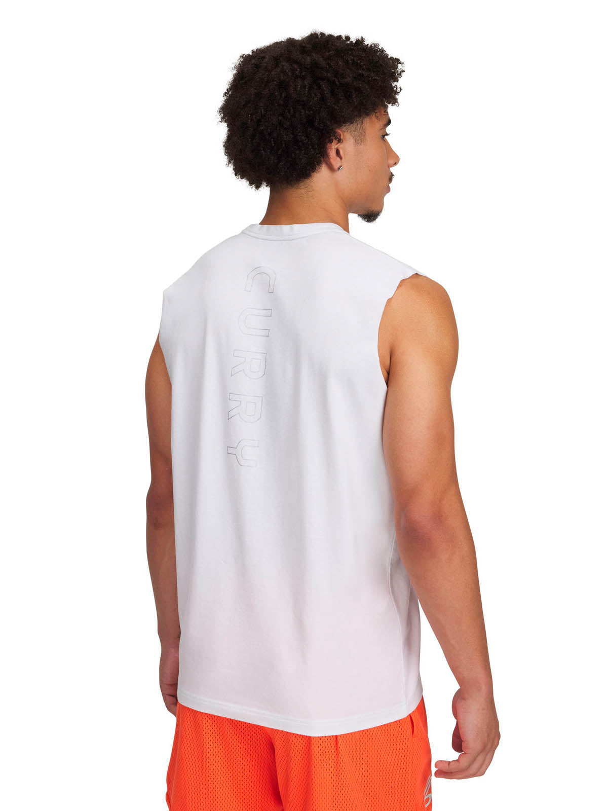 Polera sin mangas Curry blanco para hombre Under Armour