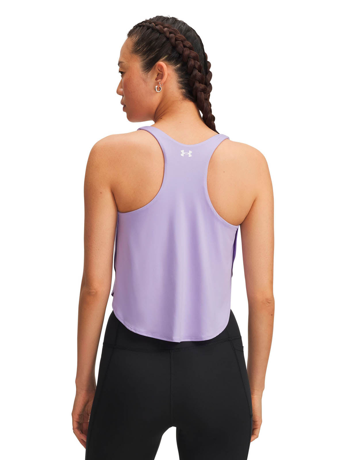 Polera sin manga 2 en 1 de entrenamiento para mujer Motion morado Under Armour