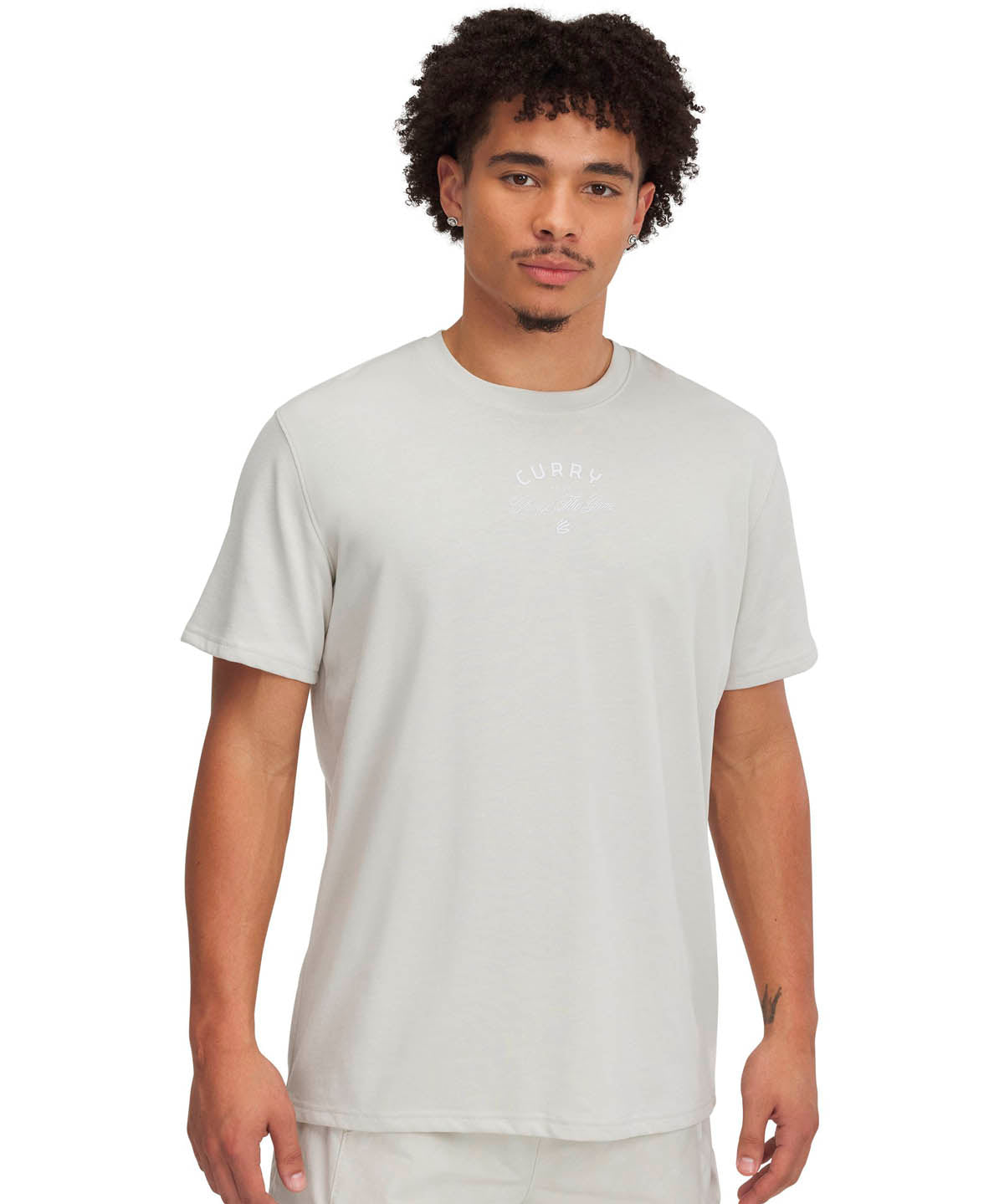Polera manga corta UA Curry blanco para hombre