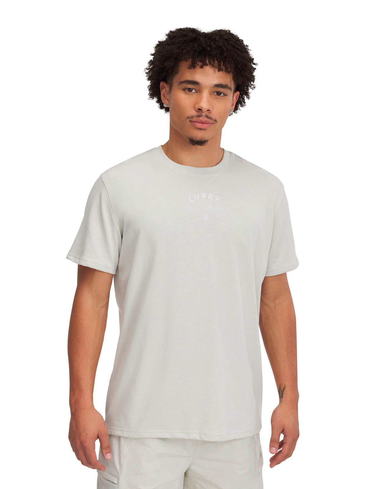 Polera manga corta UA Curry blanco para hombre