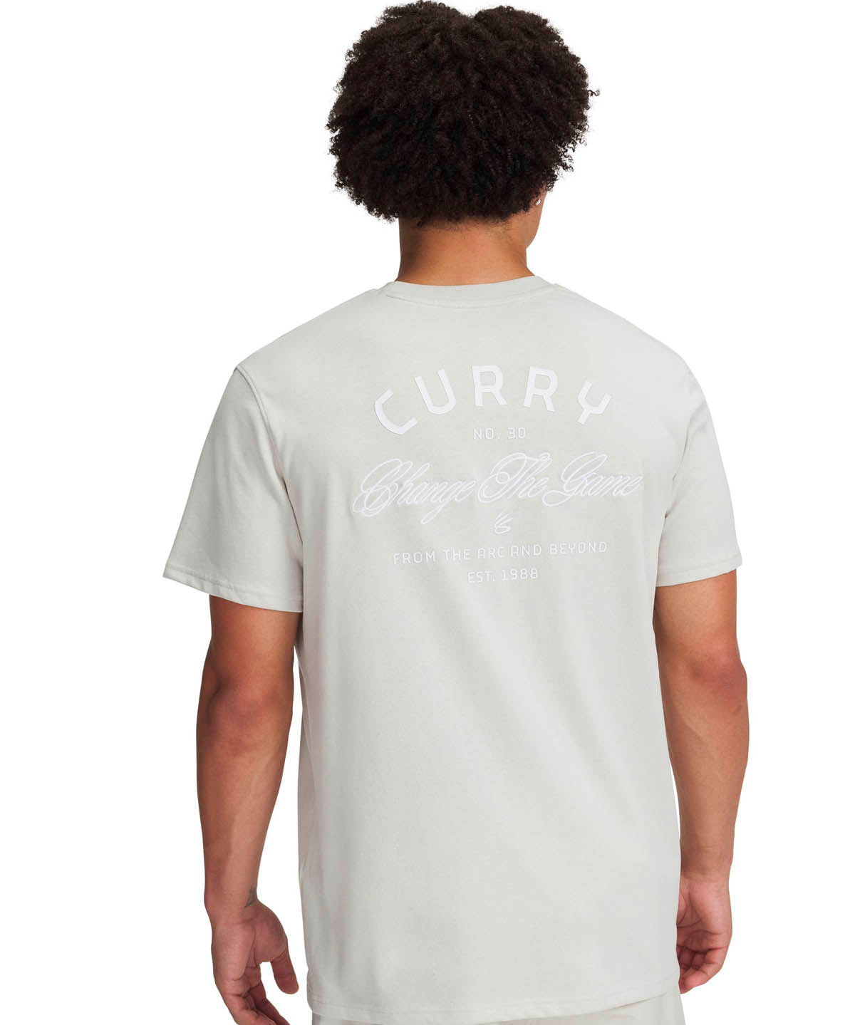 Polera manga corta UA Curry blanco para hombre