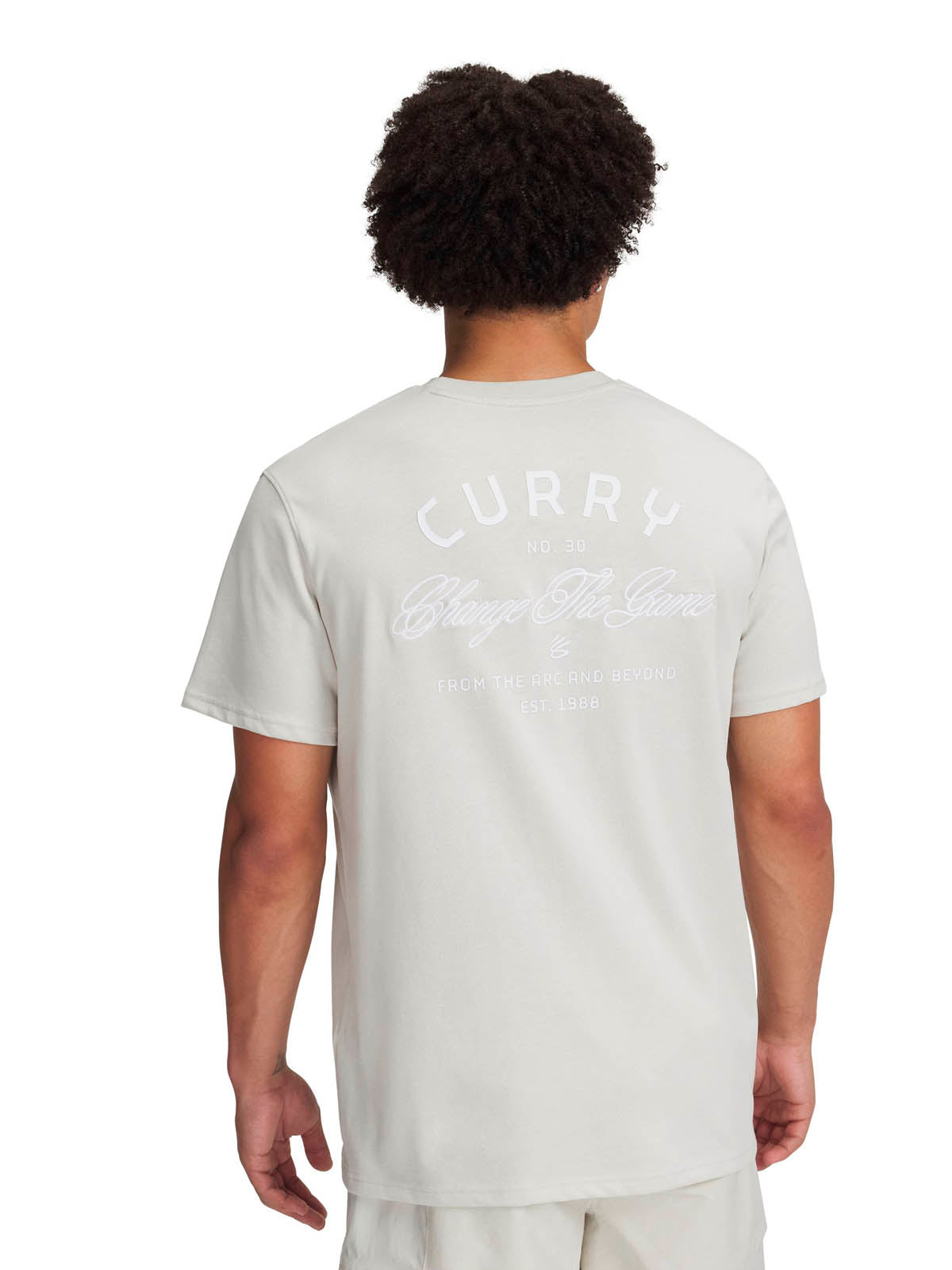 Polera manga corta UA Curry blanco para hombre