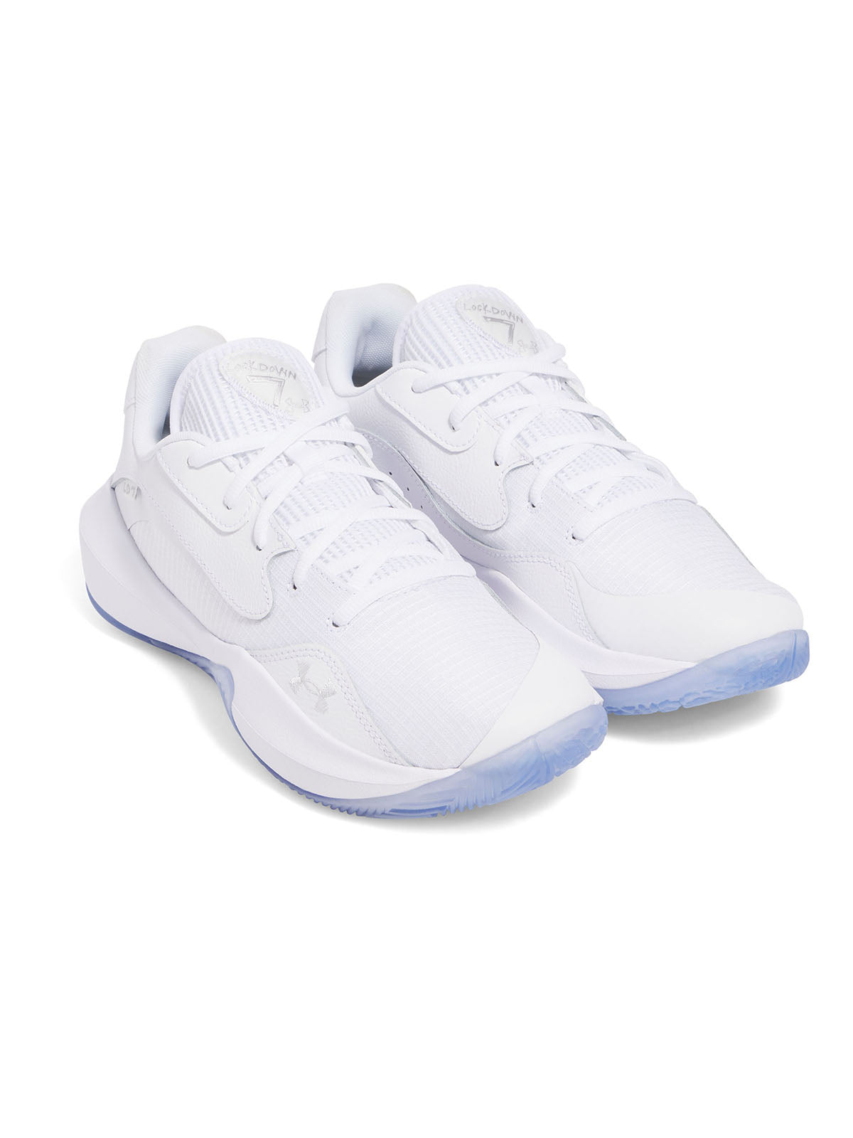 Zapatillas unisex Under Armour Lockdown 7 low Basketball blanco