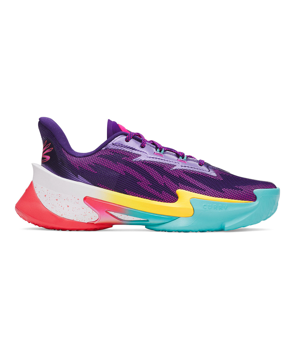 Zapatilla Basketball Unisex Curry Series 7 morado Under Armour