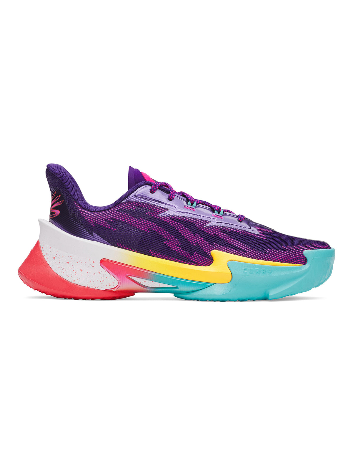 Zapatilla Basketball Unisex Curry Series 7 morado Under Armour
