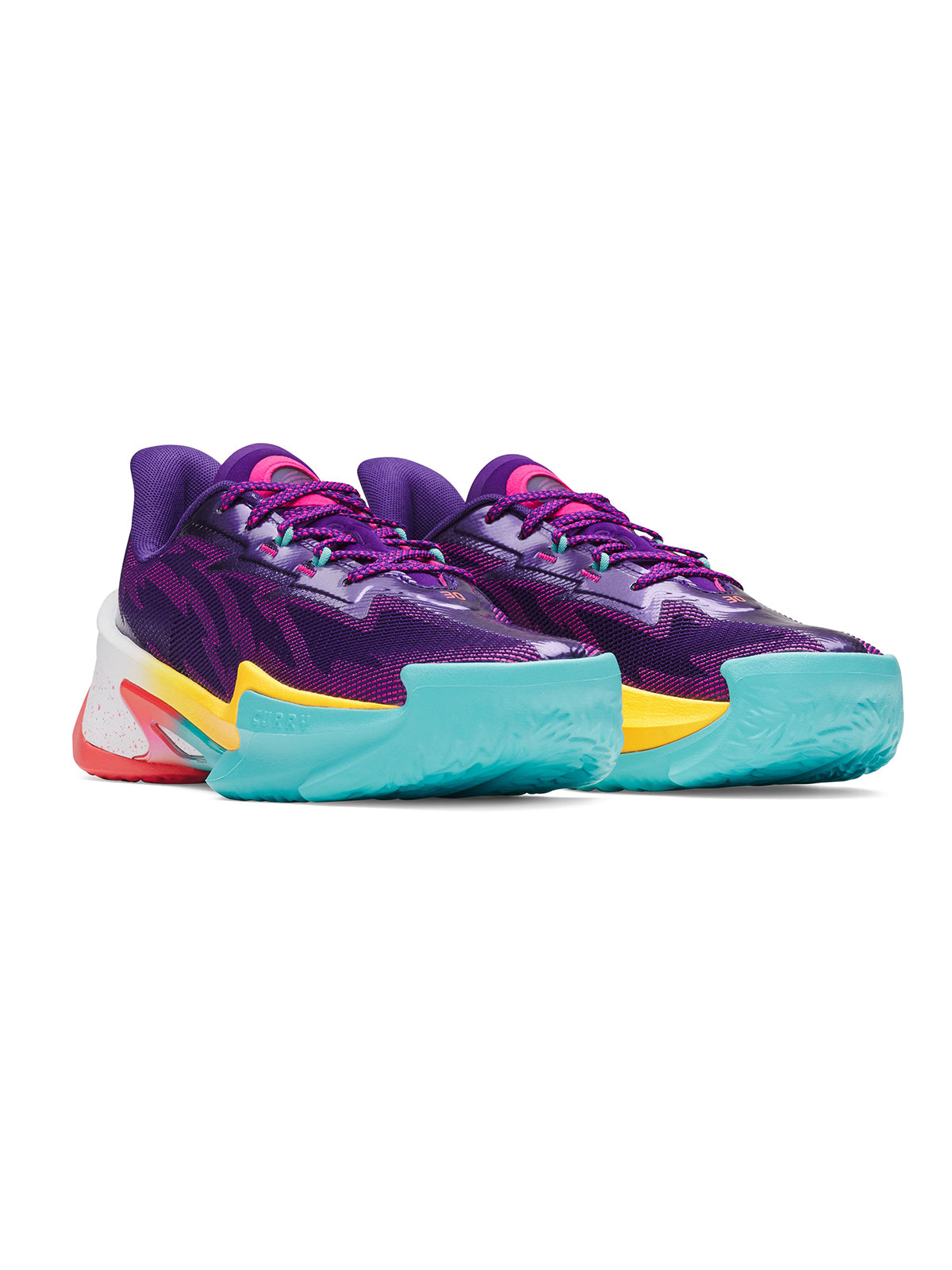 Zapatilla Basketball Unisex Curry Series 7 morado Under Armour