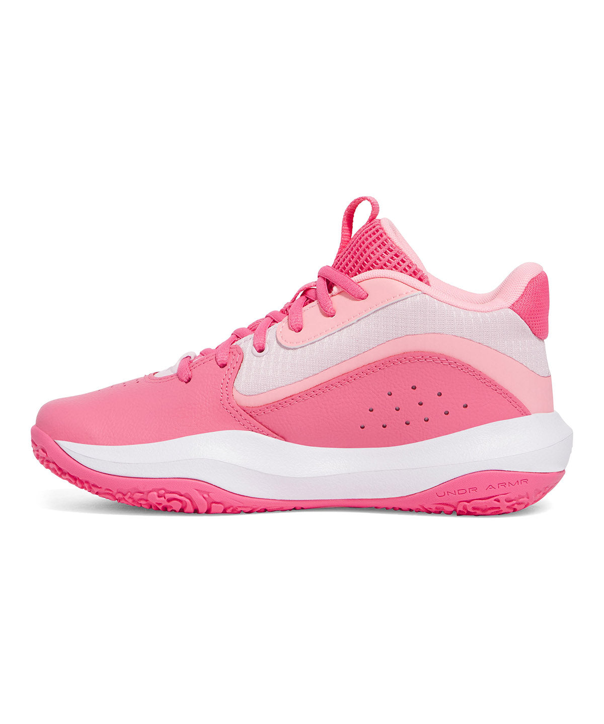 Zapatillas Under Armour Lockdown 7 basketball rosado para niños