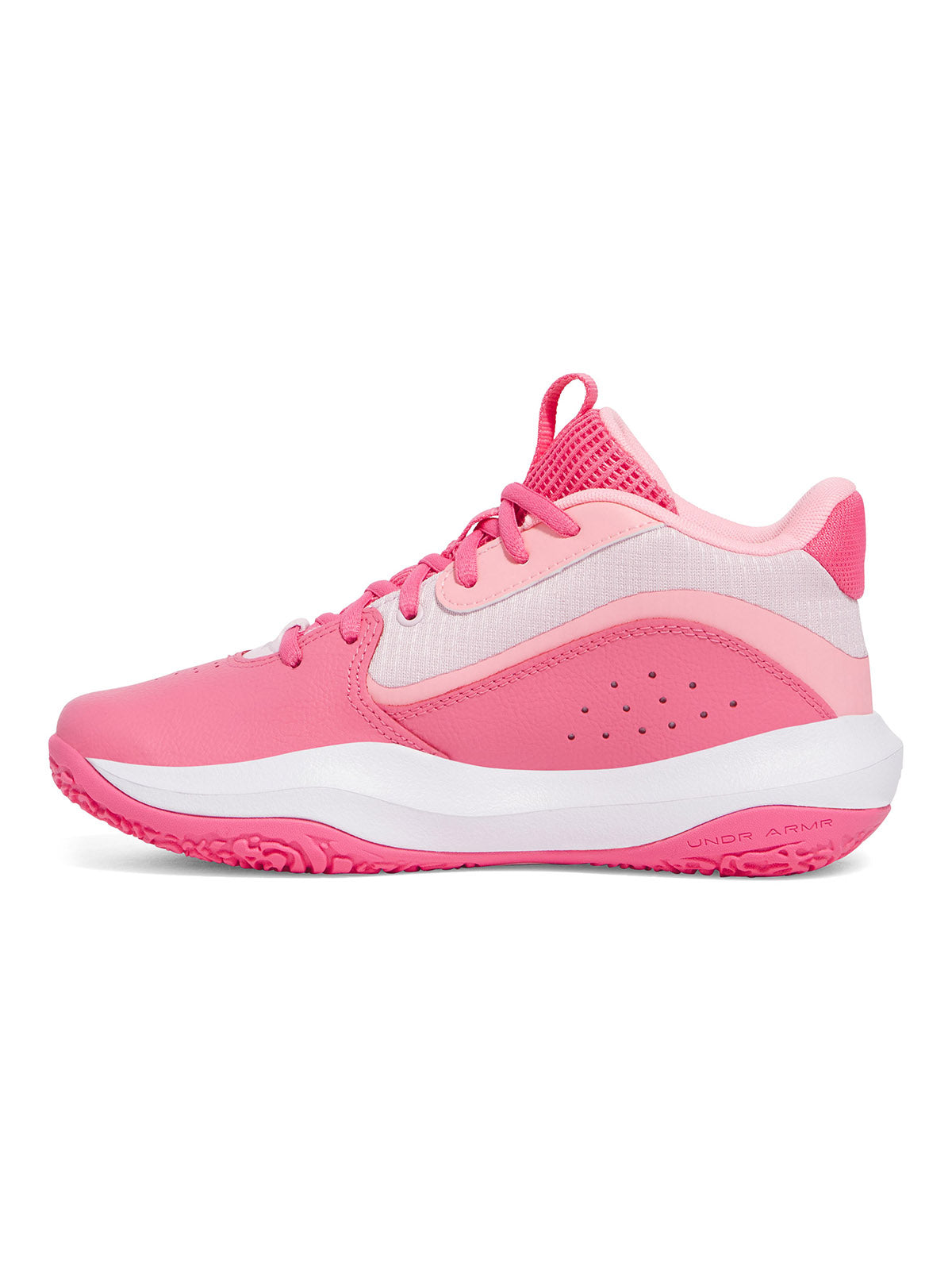 Zapatillas Under Armour Lockdown 7 basketball rosado para niños