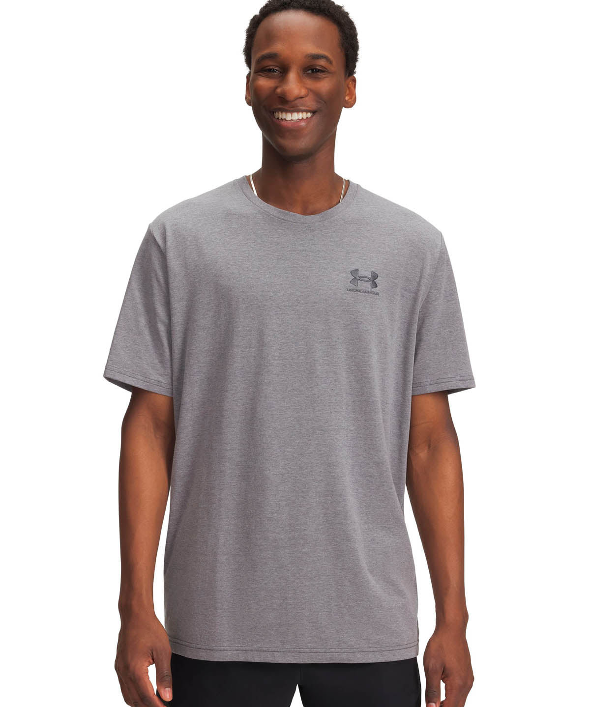 Polera manga corta Lifestyle para hombre Icon gris Under Armour.