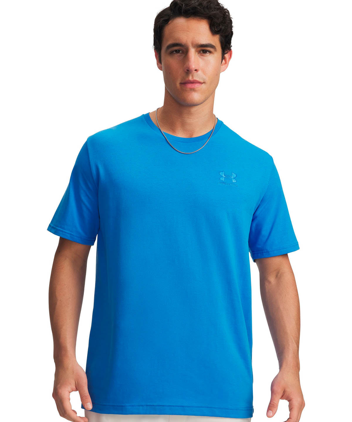 Polera manga corta Lifestyle para hombre Icon azul Under Armour.