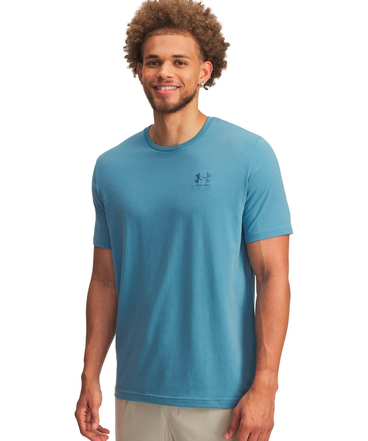 Polera manga corta Lifestyle para hombre Icon azul Under Armour.