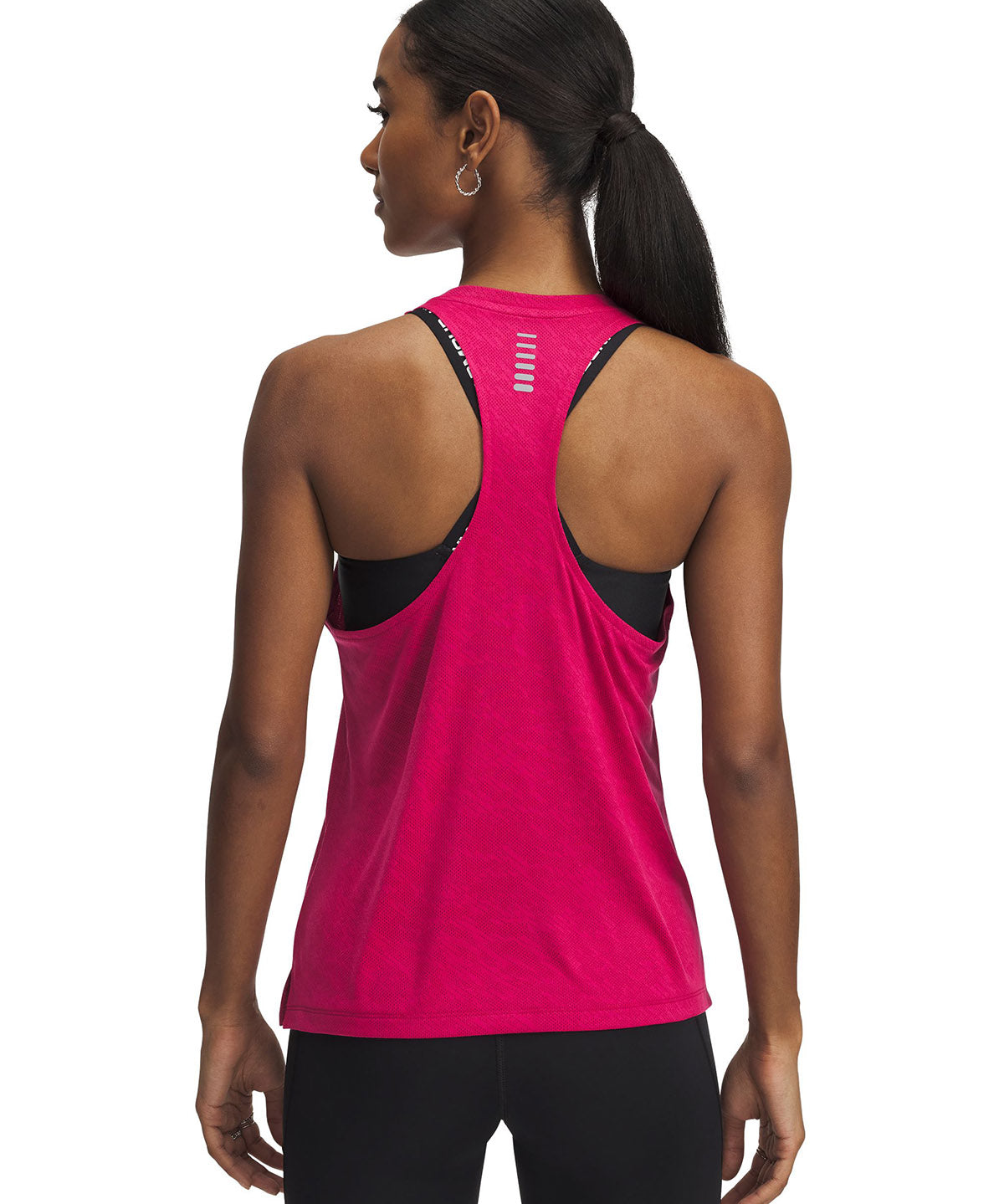 Polera sin mangas UA Launch morado para mujer