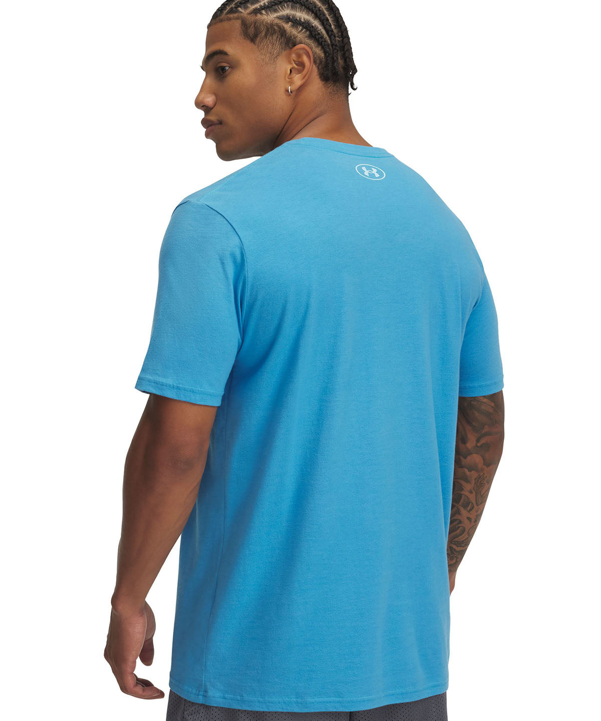 Polera manga corta Under Armour shaded logo azul para hombre