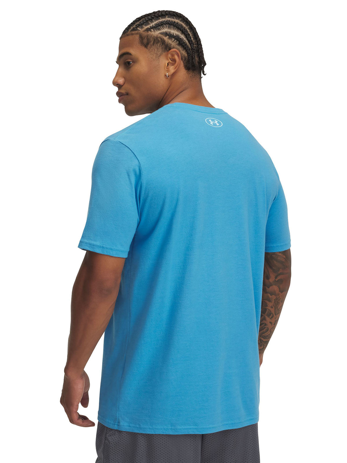 Polera manga corta Under Armour shaded logo azul para hombre