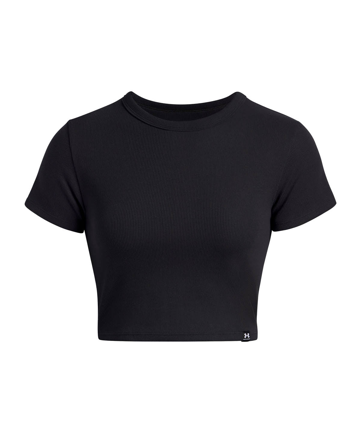 Polera manga corta Under Armour Rival baby rib negro para mujer