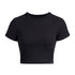 Polera manga corta Under Armour Rival baby rib negro para mujer