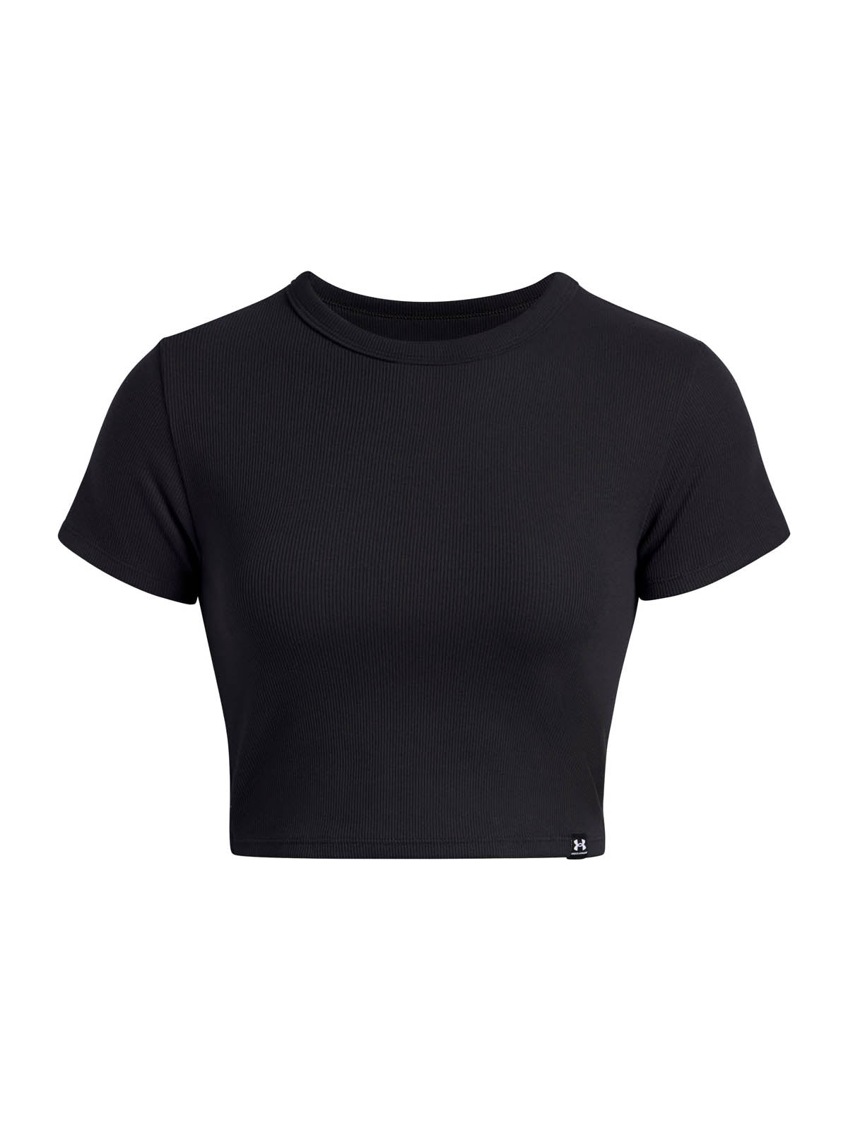 Polera manga corta Under Armour Rival baby rib negro para mujer