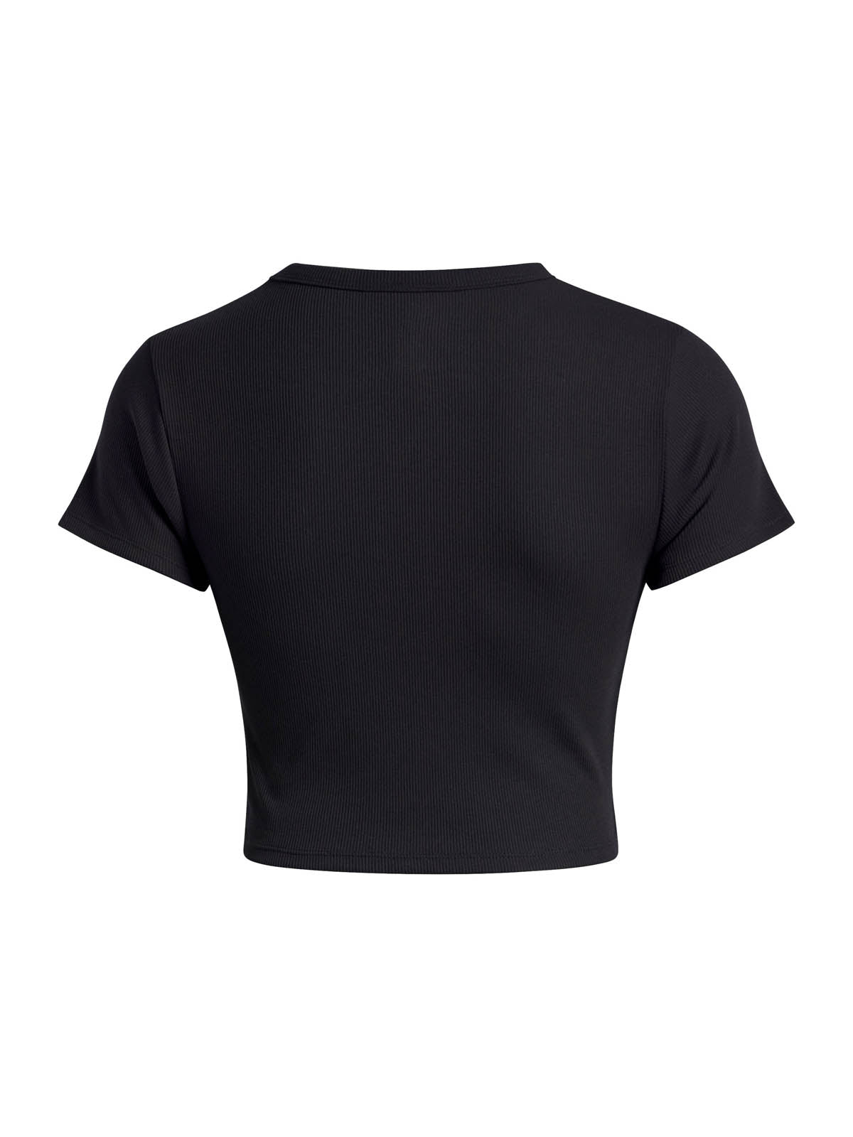 Polera manga corta Under Armour Rival baby rib negro para mujer