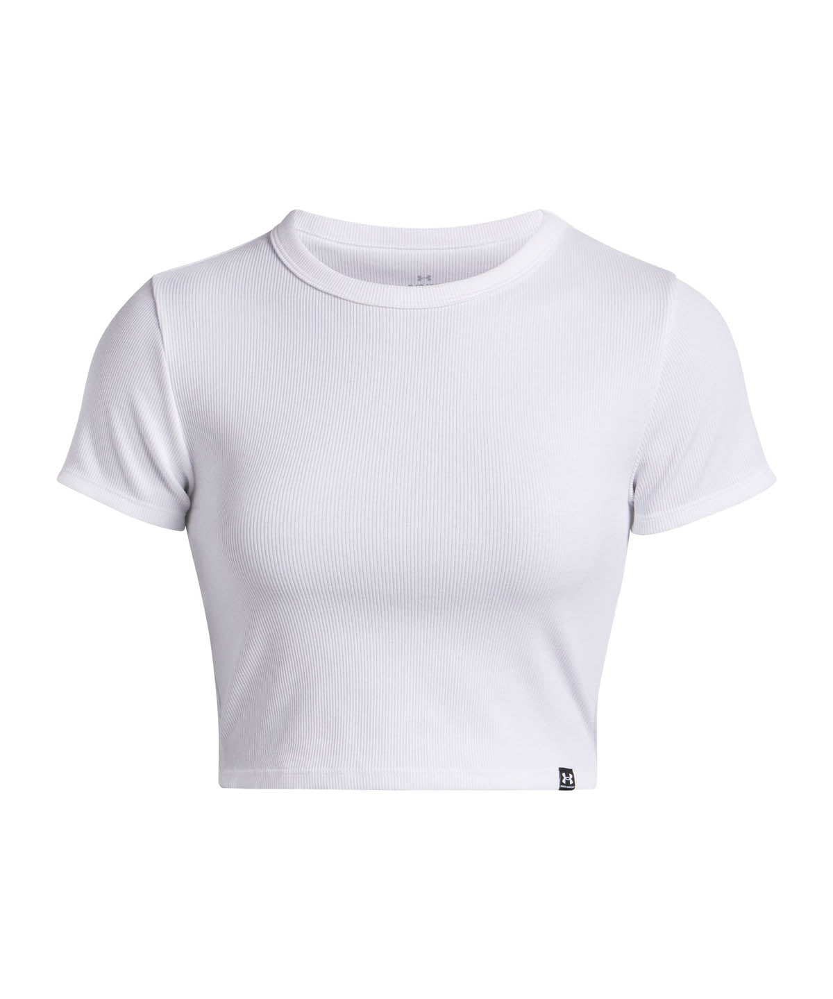 Polera manga corta Under Armour Rival baby rib blanco para mujer