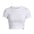 Polera manga corta Under Armour Rival baby rib blanco para mujer