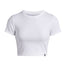 Polera manga corta Under Armour Rival baby rib blanco para mujer