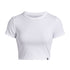 Polera manga corta Under Armour Rival baby rib blanco para mujer