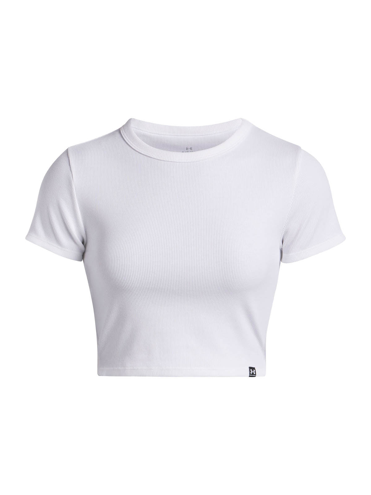 Polera manga corta Under Armour Rival baby rib blanco para mujer