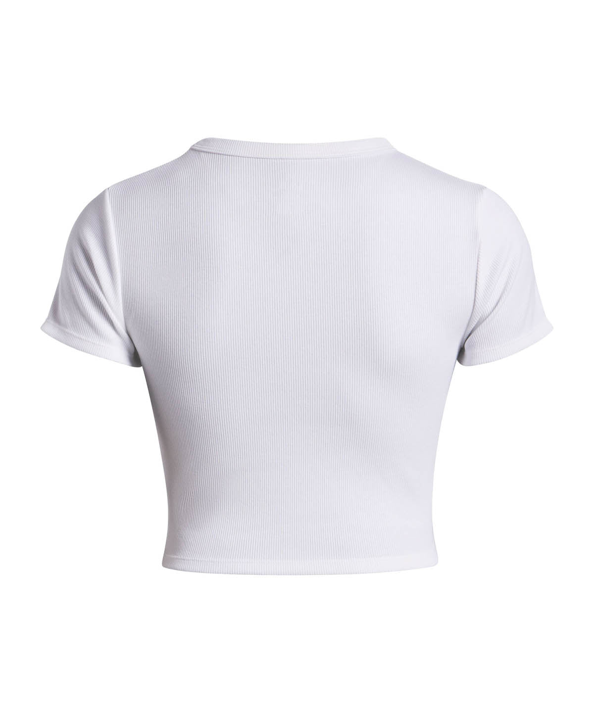 Polera manga corta Under Armour Rival baby rib blanco para mujer