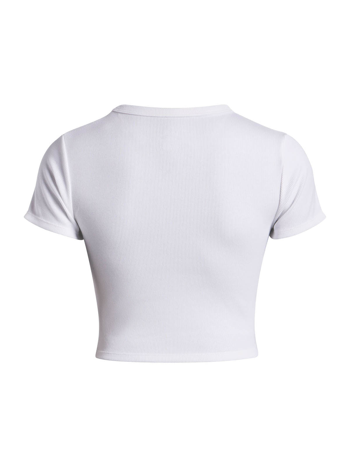 Polera manga corta Under Armour Rival baby rib blanco para mujer