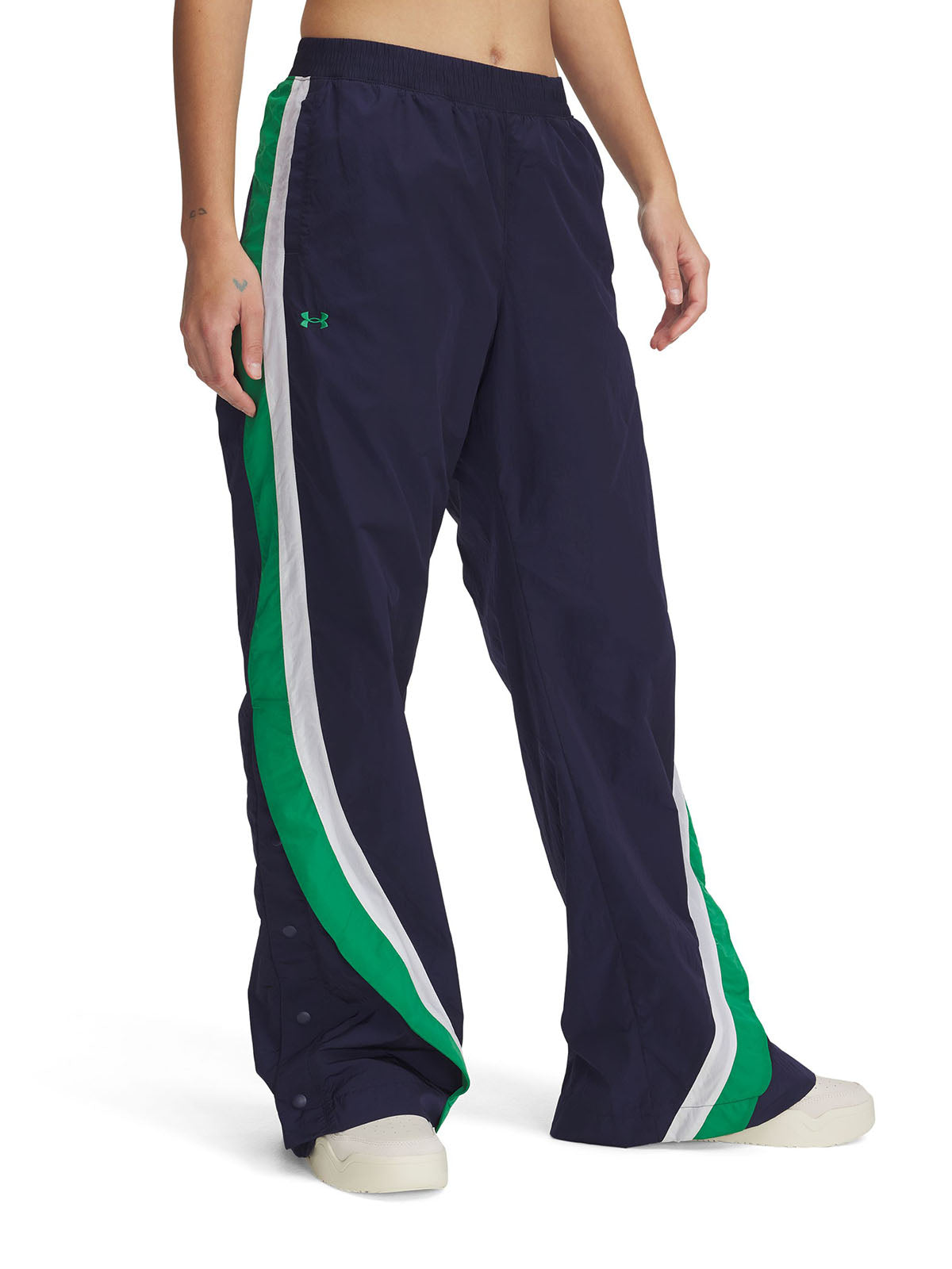 Pantalón UA Icon Crinkle azul para mujer