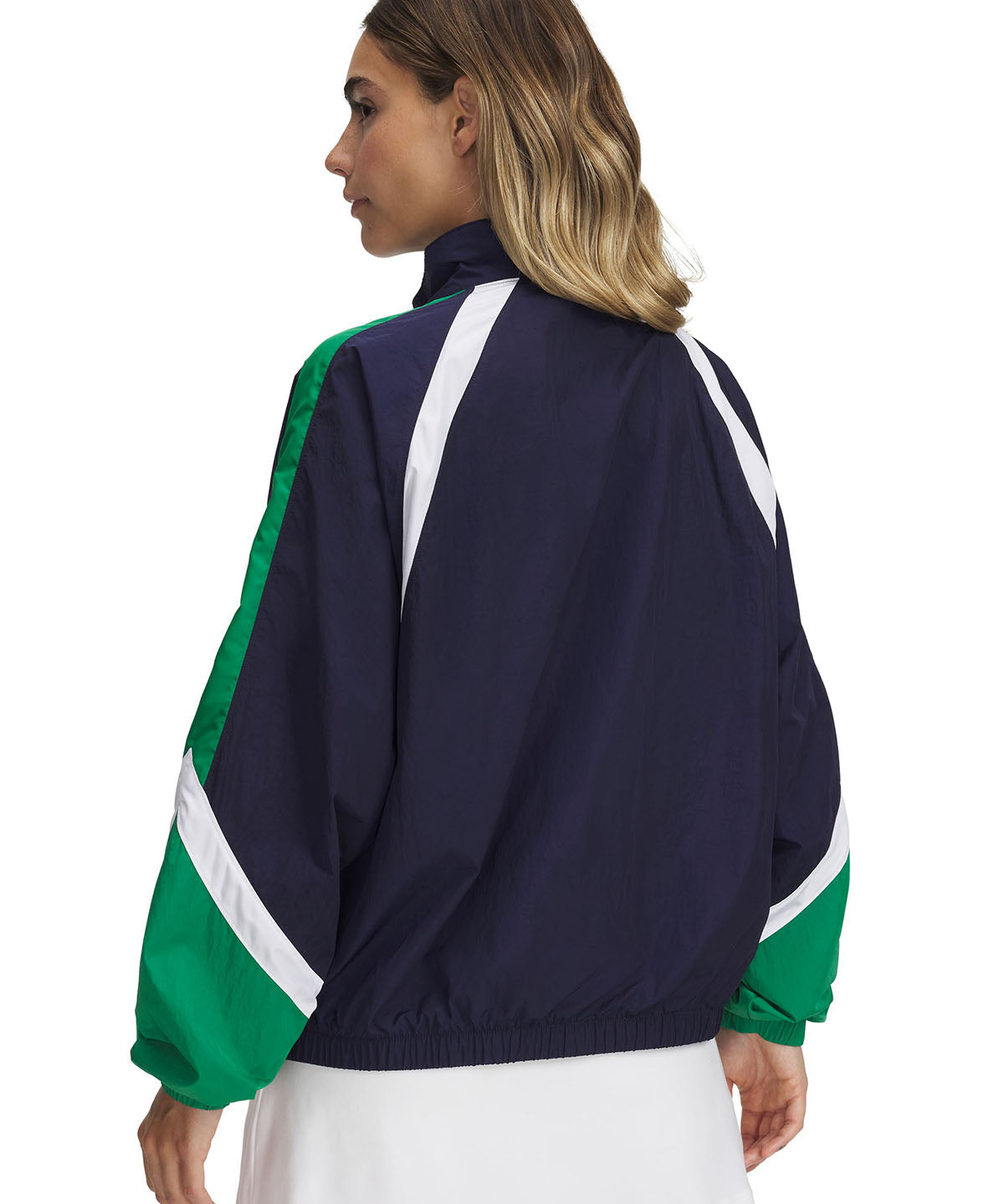 Chaqueta UA Icon Crinkle Track azul para mujer