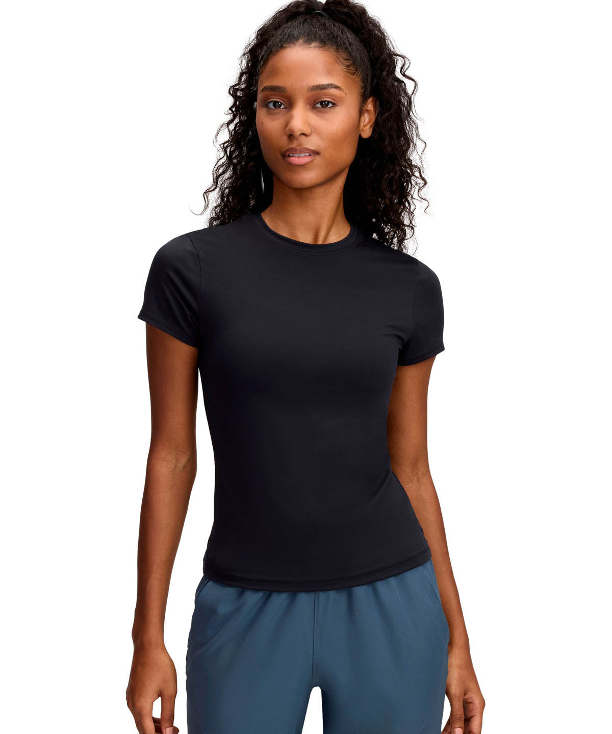 Polera manga corta de de entrenamiento para Mujer Meridian Core Negro Under Armour