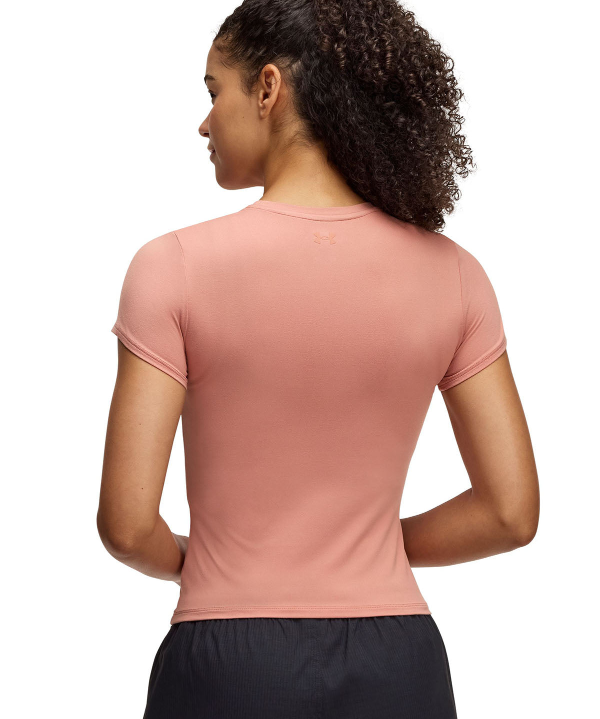 Polera manga corta UA Meridian rosado para mujer