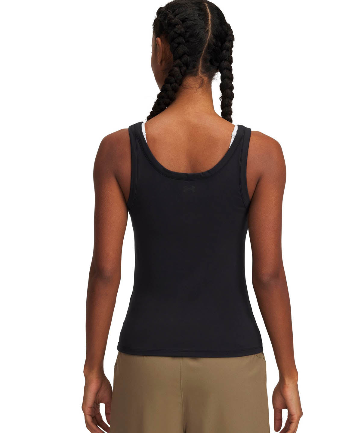 Polera sin mangas UA Meridian Core negro para mujer