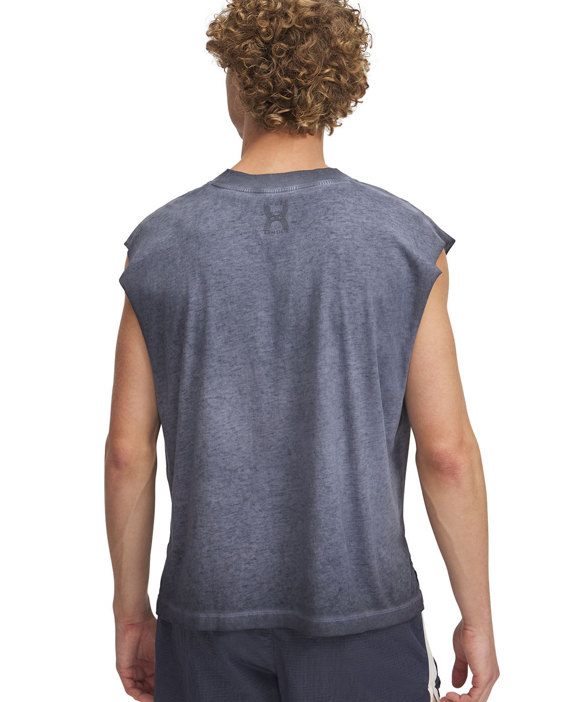 Polera sin mangas UA Run 96 gris para hombre