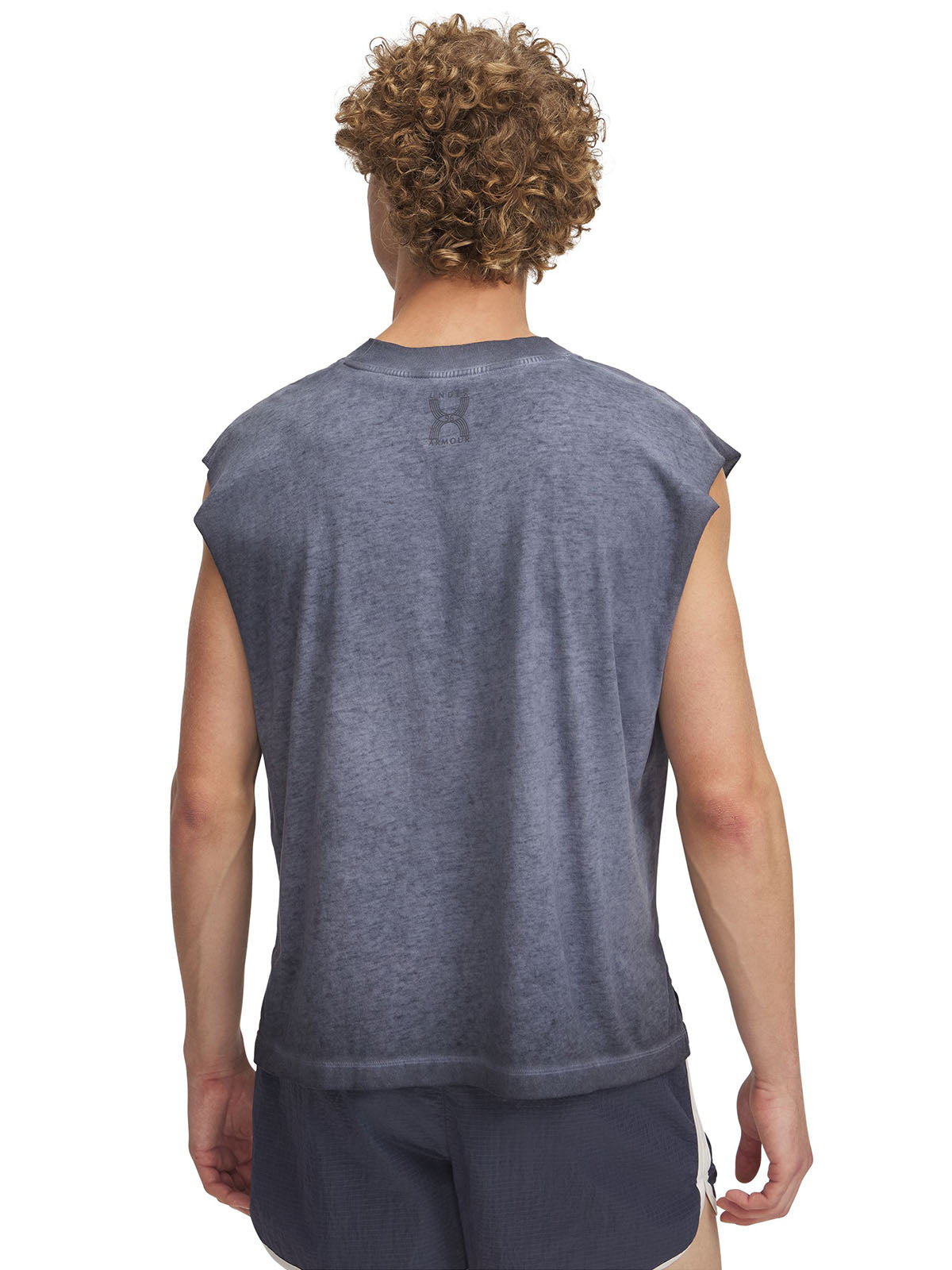 Polera sin mangas UA Run 96 gris para hombre