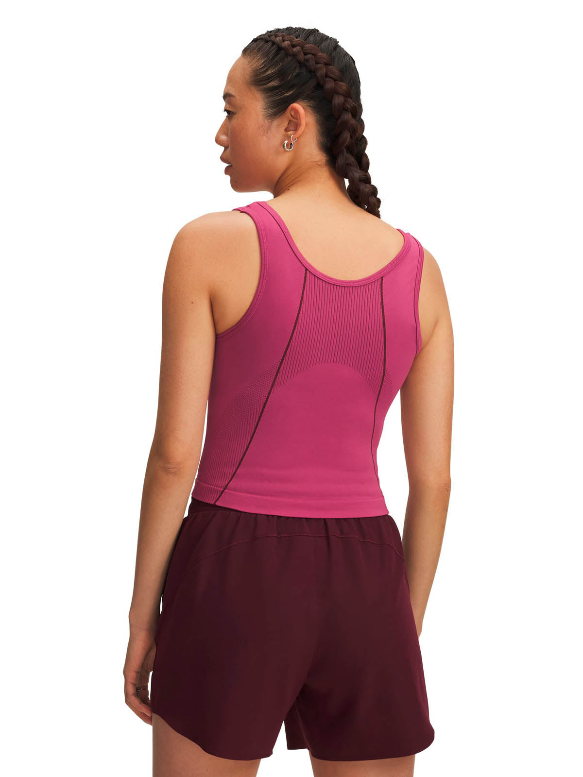 Polera sin manga de entrenamiento para mujer Vanish Seamless rojo Under Armour