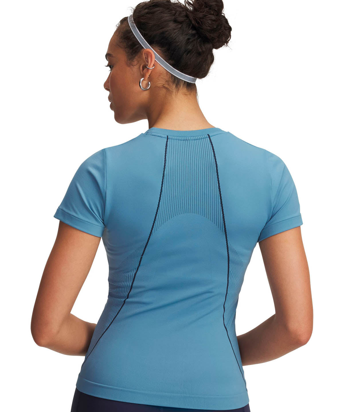 Polera manga corta de entrenamiento para mujer Vanish Seamless azul Under Armour