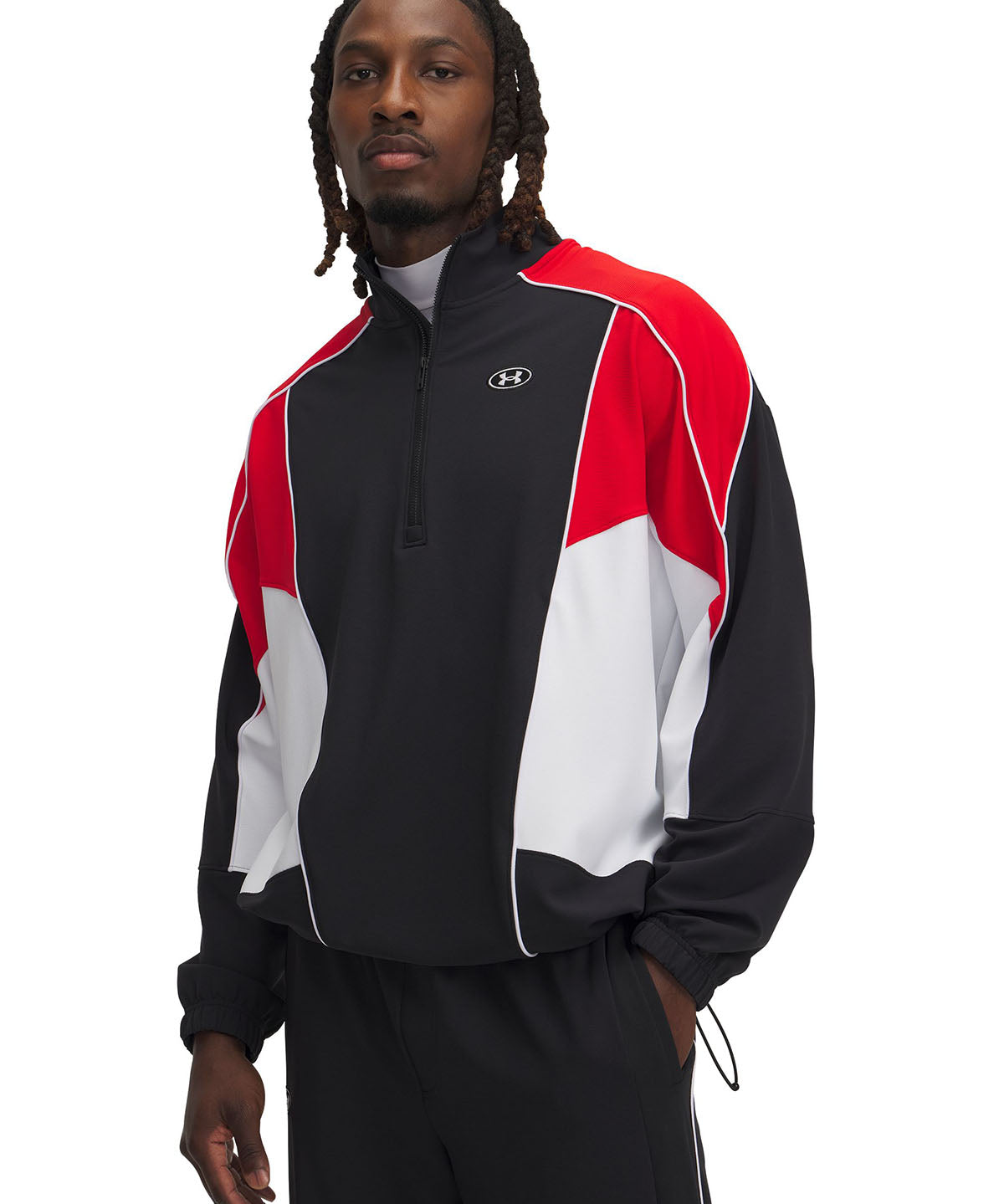 Chaqueta UA Tricot Colorblock negro para hombre