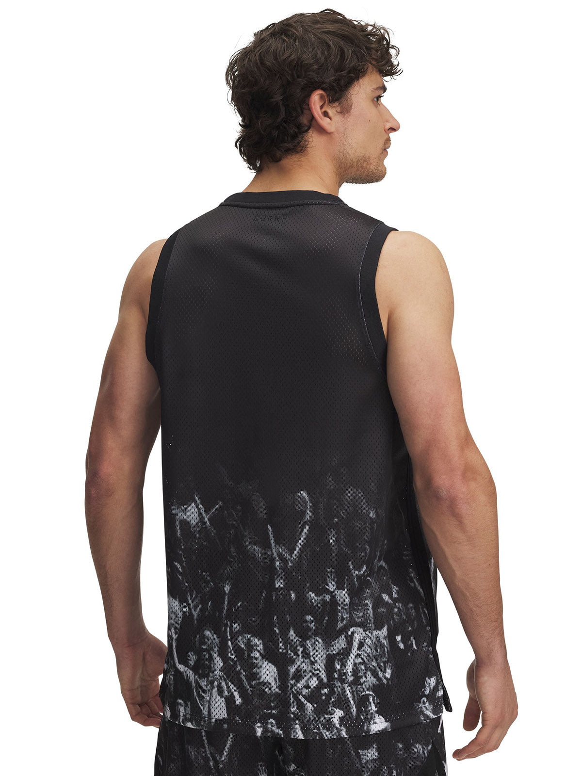 Polera sin mangas Curry signature negro para hombres Under Armour