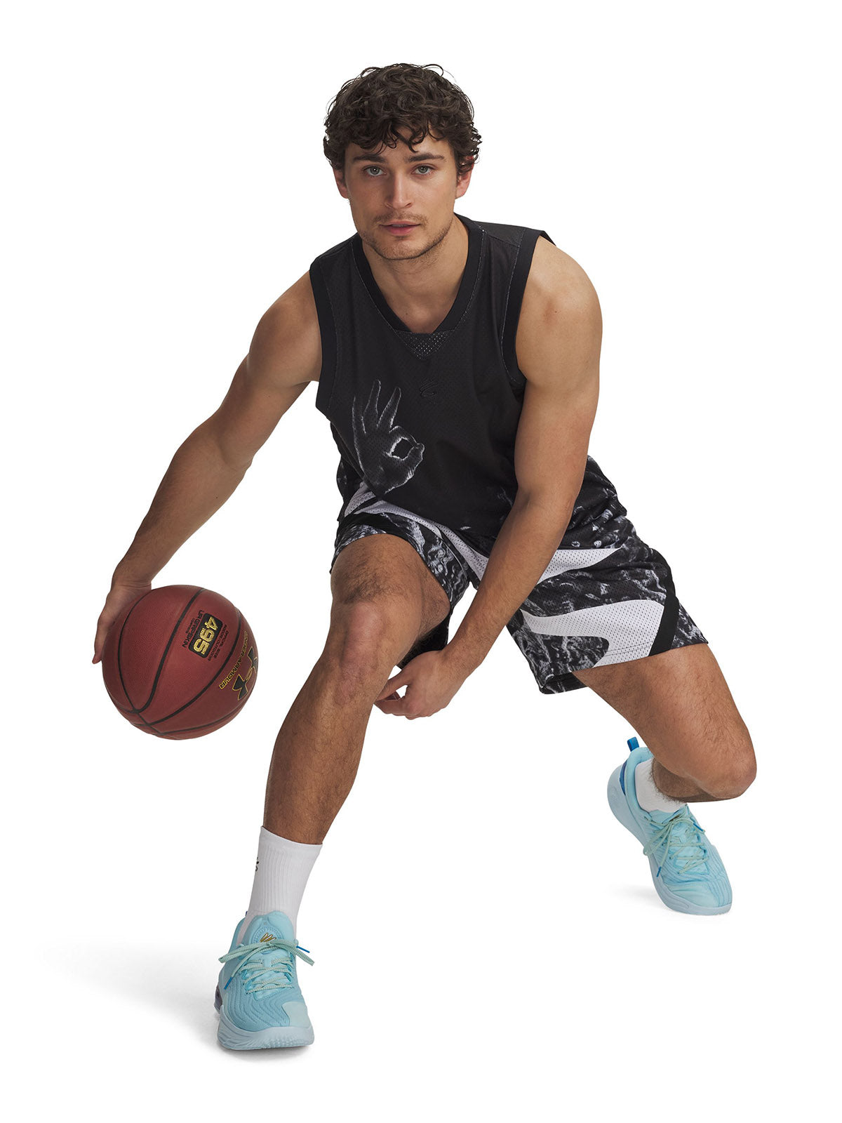 Polera sin mangas Curry signature negro para hombres Under Armour