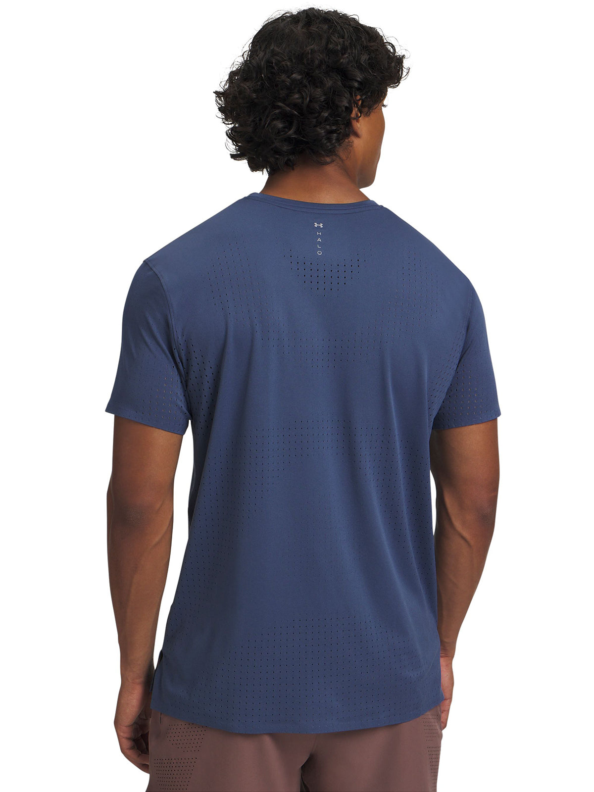 Polera manga corta de entrenamiento para hombre Halo Vent azul Under Armour