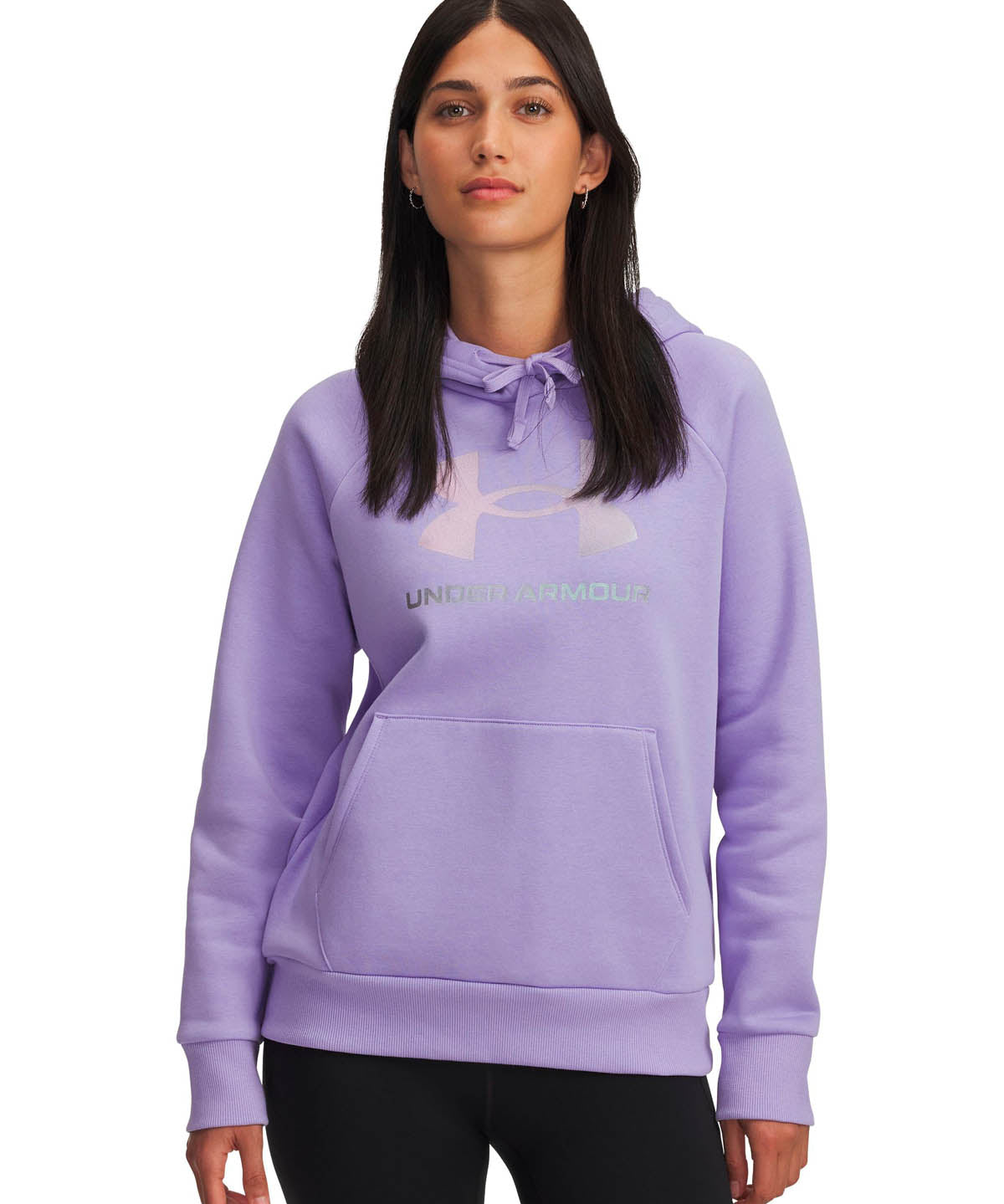 Polerón Lifestyle para mujer Rival Fleece Shimmer morado Under Armour