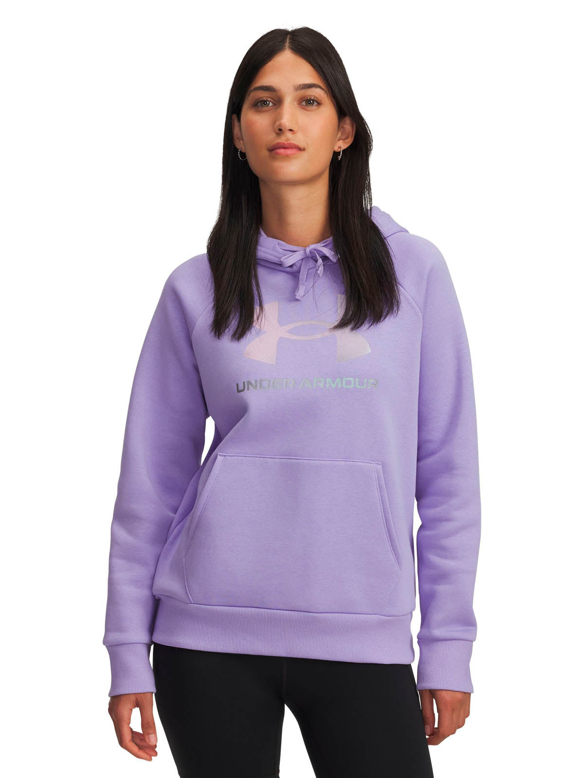 Polerón Lifestyle para mujer Rival Fleece Shimmer morado Under Armour